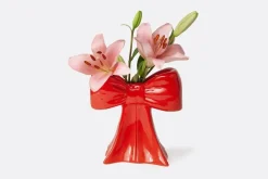 Bow Vase. Red