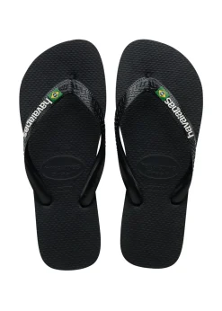 Brazil Logo Sandaler, Black/Black, 29/30