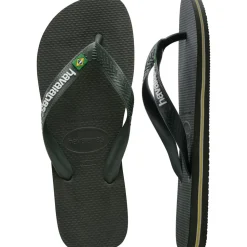 Brazil Logo Sandaler, Green Olive, 39/40