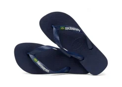 Brazil Logo Sandaler, Navy Blue, 41/42