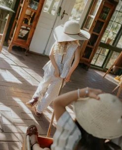 Bridget Top, Sandshell AOP, 104 cm