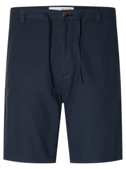 Brody Linen Shorts, Dark Sapphire, S