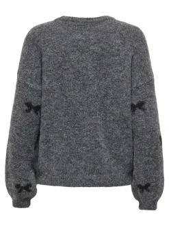 Brunhilda Life Striktrøje, Medium Grey Melange, M