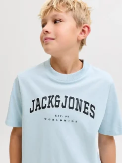 Caleb Varsitu O-Neck T-shirt, Celestial Blue, 164 cm