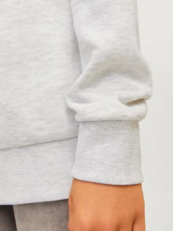 Caleb Varsity Crew Sweatshirt, White Melange, 164 cm