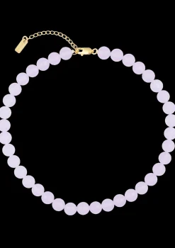 Candy Coral Halskæde, Gold Plated/Purple, 37-42 cm