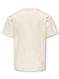 Carina Life Loose Printed T-shirt, Tofu Limone, 134-140 cm