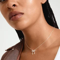 Cassian Halskæde, Silver Plated, 40+9 cm