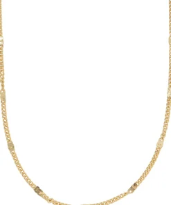 Cat Halskæde, Gold Plated, 50+9 cm