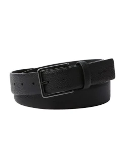 Causal Pin Buckle Pebble Bælte, Black/Matte Gunmetal, 90 cm