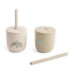 Celebration 2-pak Sugerørskop, Sand