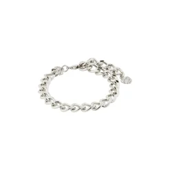 Charm Panzer Armbånd, Silver Plated, 19,5 cm