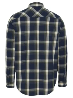 Check Flannel Skjorte, Dark Night Navy Check, S