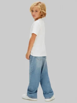 Chest Logo T-shirt, Bright White, 140 cm