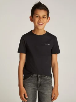 Chest Logo T-shirt, CK Black, 140 cm