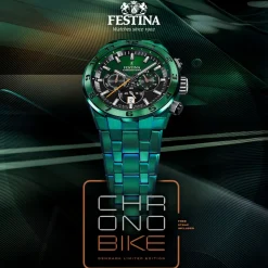 Chrono Bike Limited Edition 20676/1 Herreur, Green, 44,5 mm