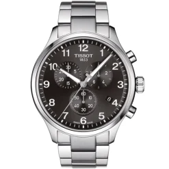 Chrono XL T116.617.11.047.01 Herreur, Sølv/Sort, 45 mm