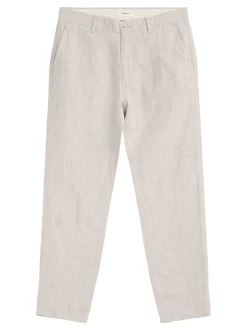 Chuck Linen Bukser, Light Feather Gray, W34/L32