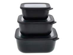 Cirqula Rektangulær Høj 3-pak Skålesæt , Sort