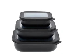 Cirqula Rektangulær Lav 3-pak Skålesæt , Sort