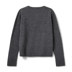 CisseSY Cardigan, Dark Grey Melange, 128 cm