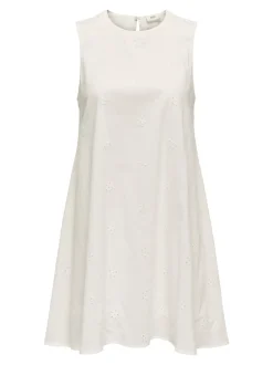 Clara Anglaise Kjole, Cloud Dancer, M