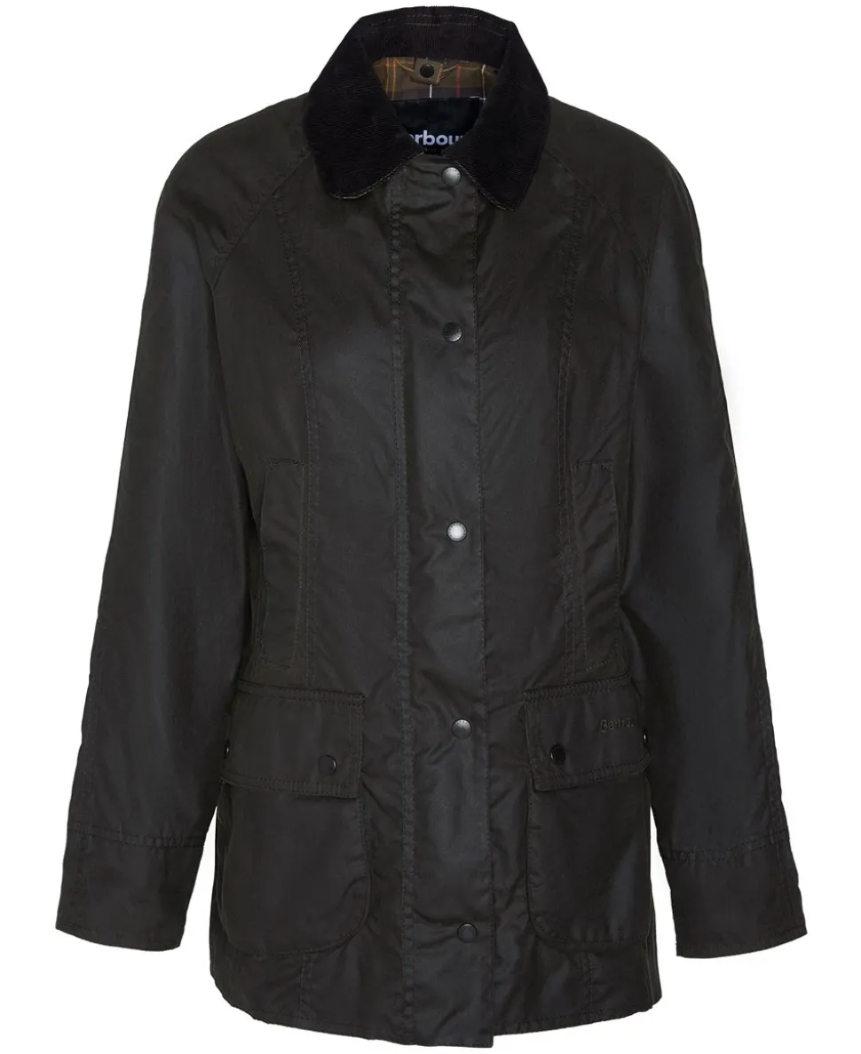 Classic Beadnell Wax Jakke, Olive, 38