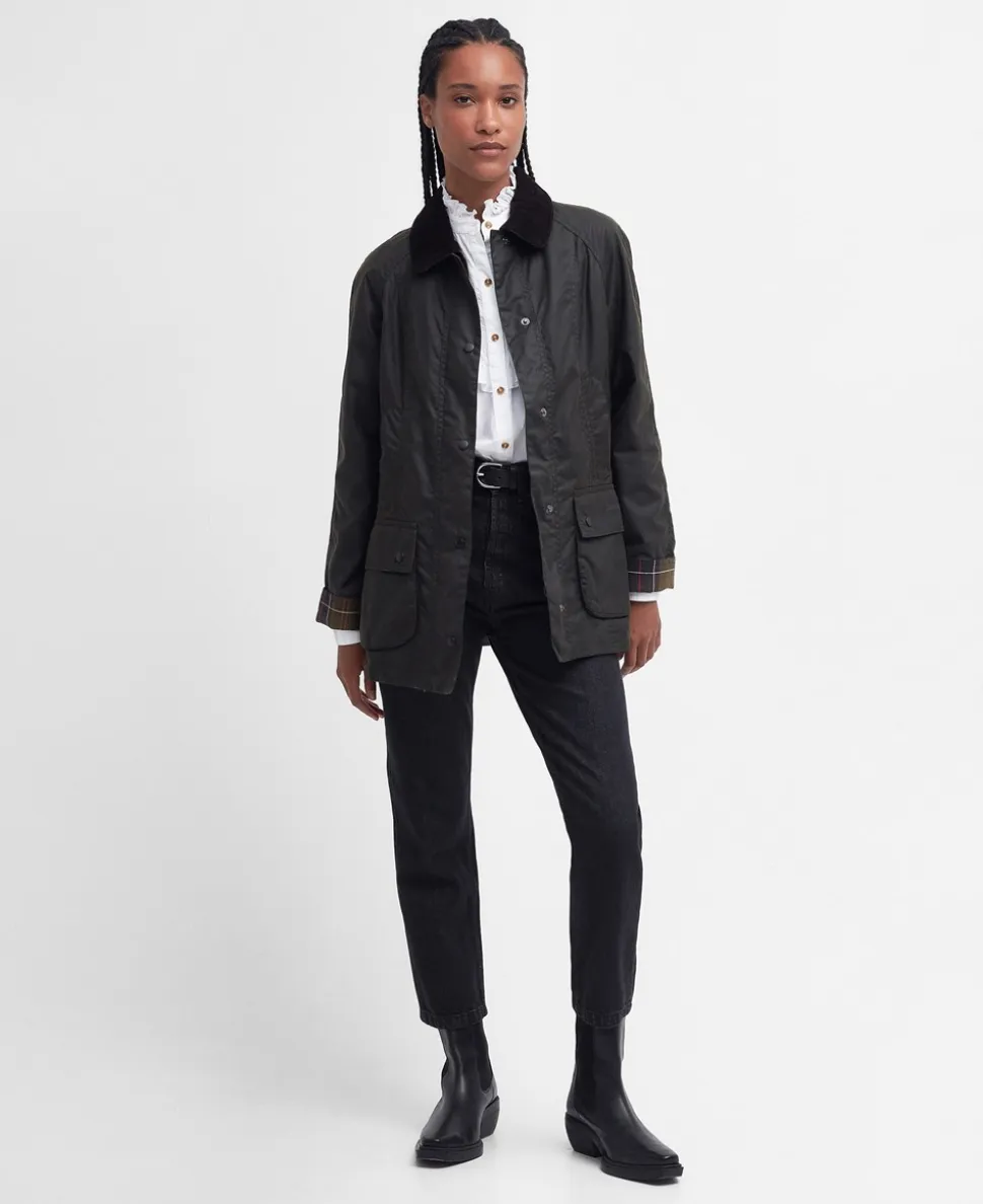 Classic Beadnell Wax Jakke, Olive, 38