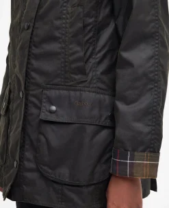 Classic Beadnell Wax Jakke, Olive, 38