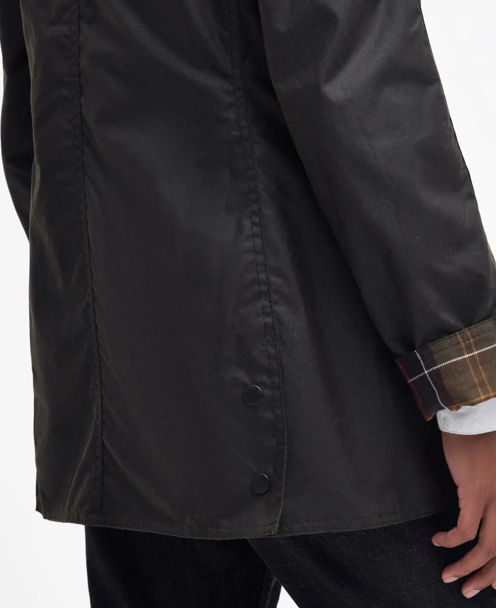 Classic Beadnell Wax Jakke, Olive, 38