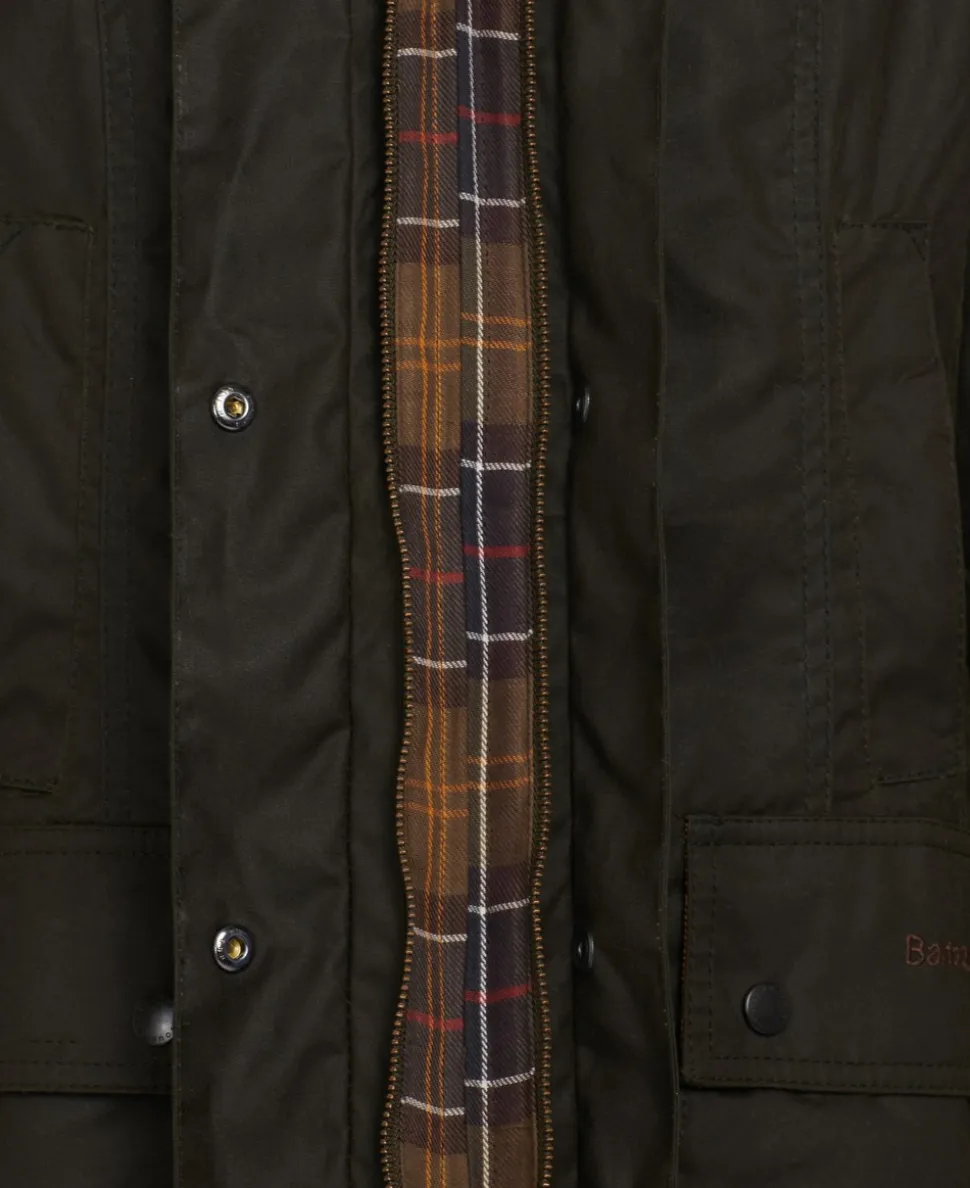 Classic Beadnell Wax Jakke, Olive, 38