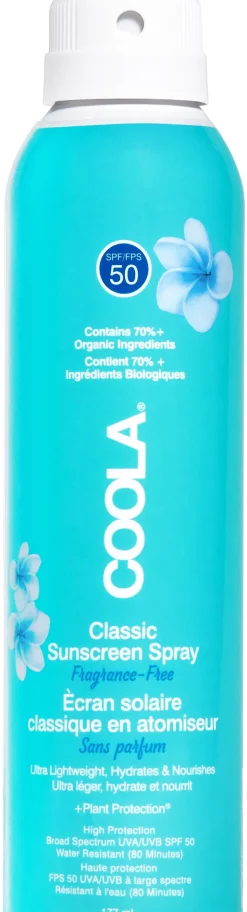 Classic Body Spray Fragrance-Free, SPF 50, 177 ml