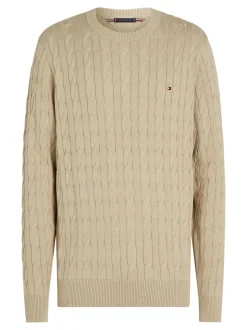 Classic Cable Pullover, Sandalwood, XXL