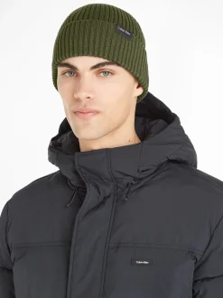 Classic Rib Beanie, Dark Olive, One size