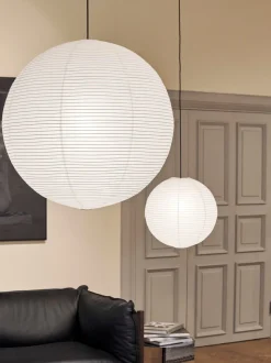 Classic Rispapir Lampeskærm, Hvid, Ø60 cm