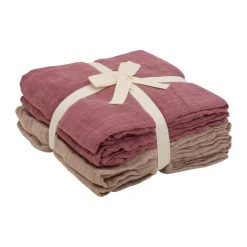 Cloth Muslin Solid 4-pak Stofbleer, Withered Rose