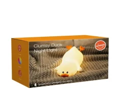 Clumsy Duck Night Light Bordlampe, White/Orange