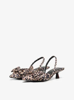 Coco-6 Bow Slingback Pumps, Sand Leo, 37