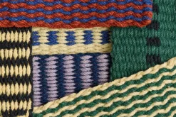 Coco Stripe Wave Dørmåtte, Dark Green/White