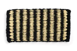 Coco Stripe Wide Dørmåtte, Black/White