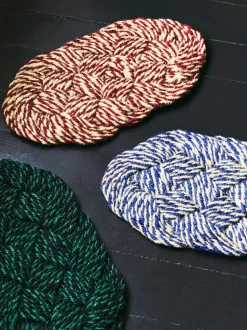 Coco Swirl Dørmåtte, Bordeaux/Off-White, 40x80 cm