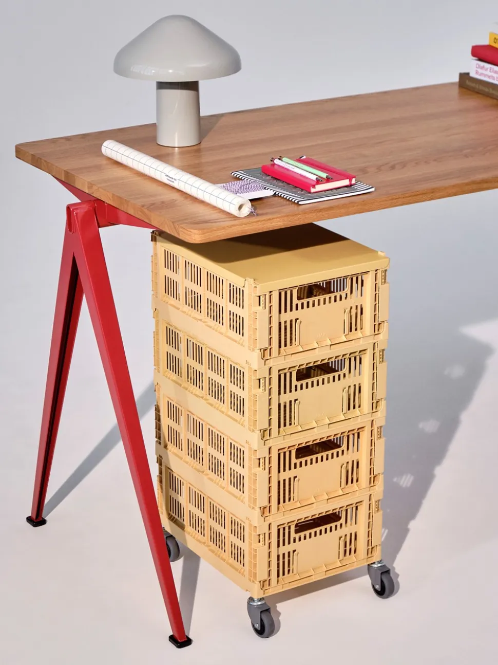 Colour Crate Large 4-pak Hjul