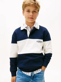 Colourblock Polo, Dark Night Navy, 164 cm