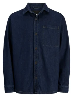 Colter Denim Overshirt, Dark Denim, XXL