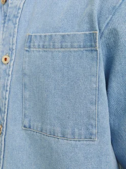 Colter Denim Overshirt, Light Blue Denim, XXL