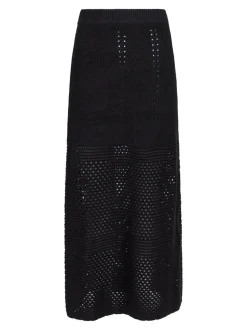 Como Crochet Knit Nederdel, Sort, 34