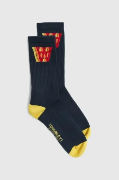 Con Logo Strømper, Navy, 40-42