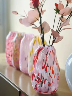 Confetti Squeeze Vase, Mandarin