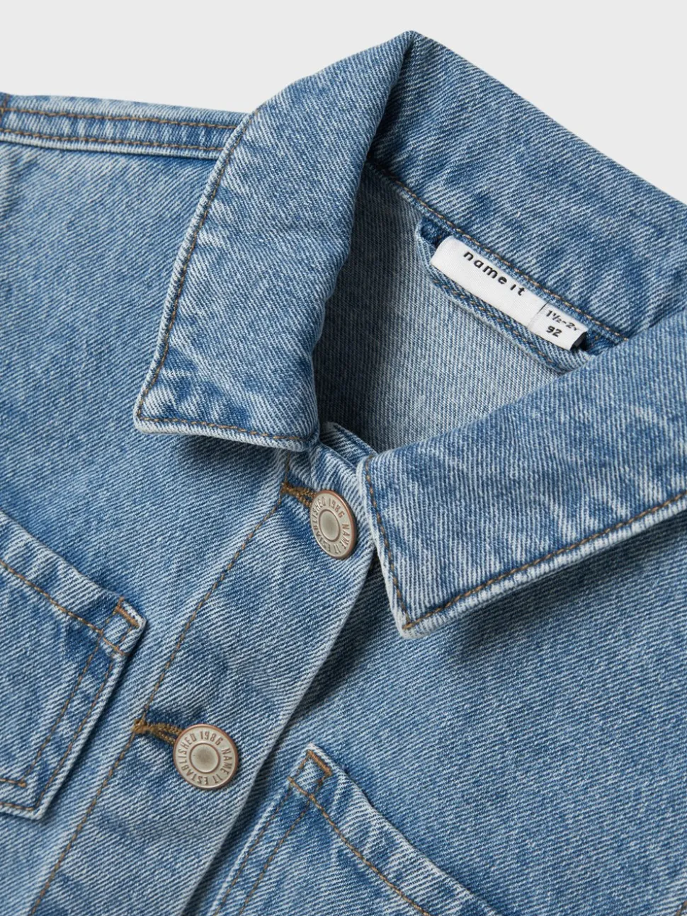 Conny Denim Jakke, Light Blue Denim, 98 cm