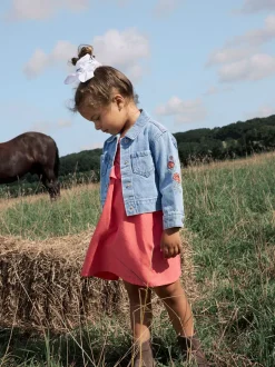 Conny Denim Jakke, Light Blue Denim, 98 cm